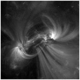 Bright EUV radiation from sunspots.